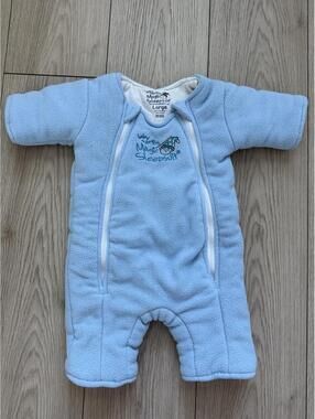 Baby Merlin's Magic Sleepsuit Large Blue Microfleece 6-9 Months Unisex Suit